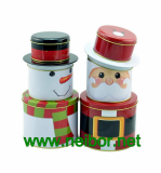 Christmas holiday tin box decorative tin container